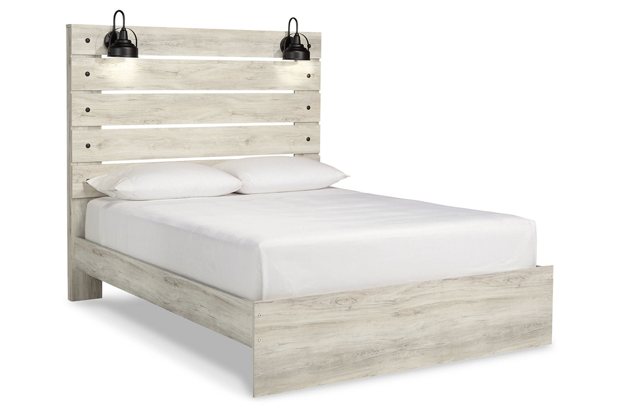 Cambeck Whitewash Queen Panel Bed - SET | B192-54 | B192-57 | B192-96 - Bien Home Furniture & Electronics