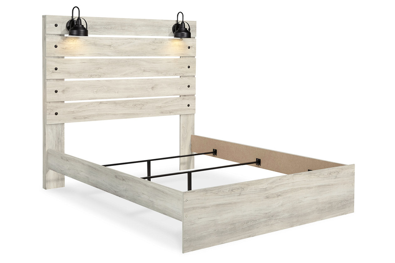 Cambeck Whitewash Queen Panel Bed - SET | B192-54 | B192-57 | B192-96 - Bien Home Furniture & Electronics