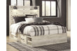 Cambeck Whitewash Queen Panel Bed with 4 Storage Drawers - SET | B100-13 | B192-54 | B192-57 | B192-60(2) - Bien Home Furniture & Electronics