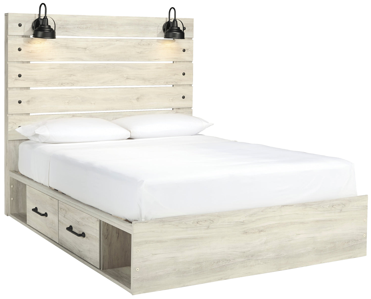 Cambeck Whitewash Side Storage Platform Bedroom Set - SET | B192-56 | B192-58 | B192-160 | B192-31 | B192-36 | B192-92 | B192-46 | B100-14 - Bien Home Furniture & Electronics