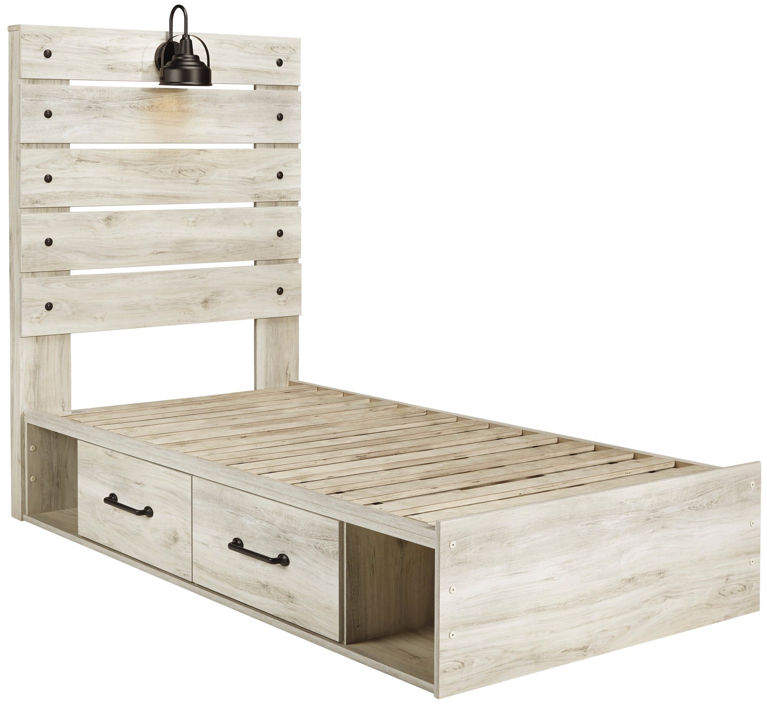 Cambeck Whitewash Side Storage Platform Youth Bedroom Set - SET | B192-84 | B192-87 | B192-150 | B192-31 | B192-92 | B100-12 - Bien Home Furniture & Electronics