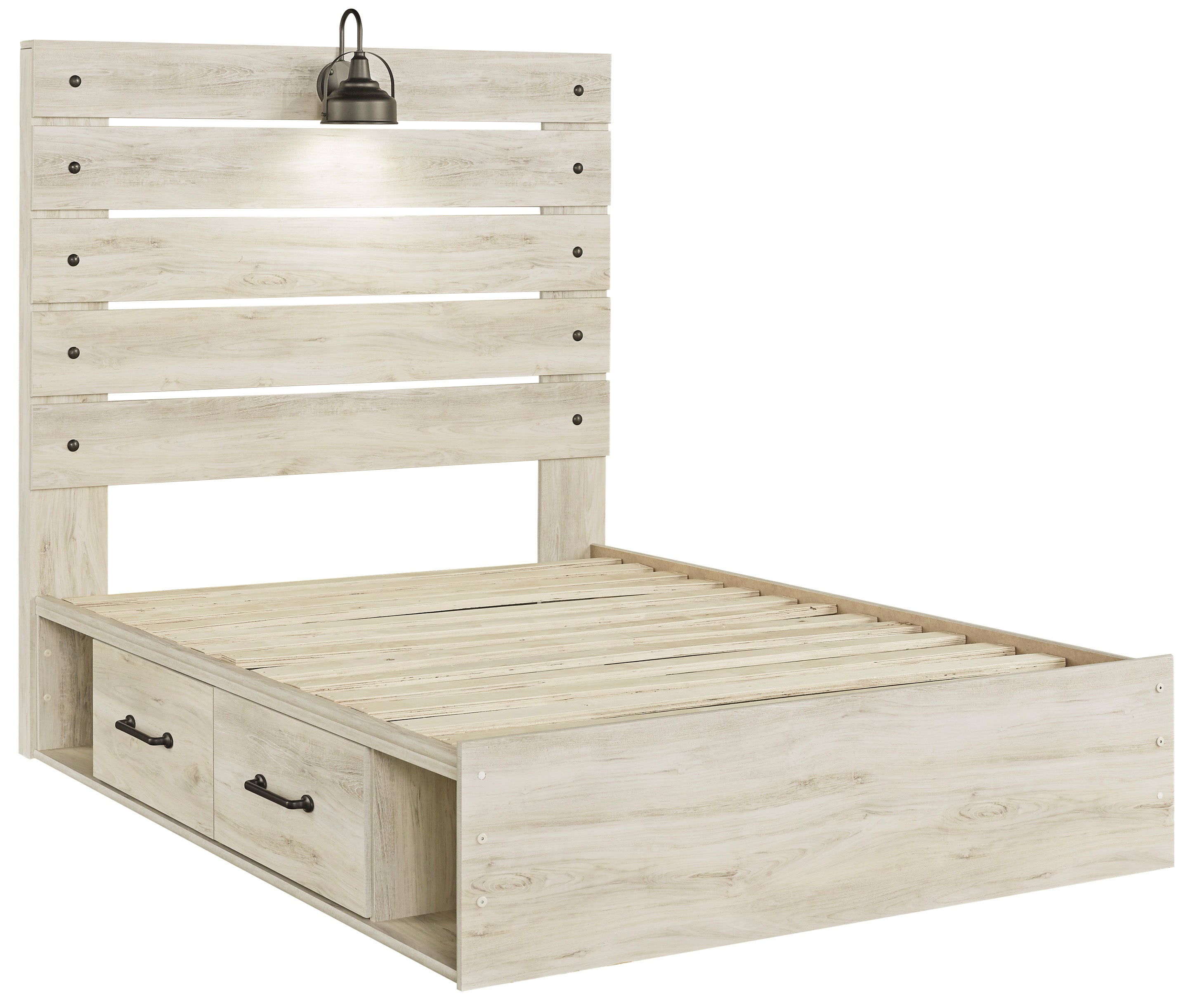 Cambeck Whitewash Side Storage Platform Youth Bedroom Set - SET | B192-84 | B192-87 | B192-150 | B192-31 | B192-92 | B100-12 - Bien Home Furniture & Electronics