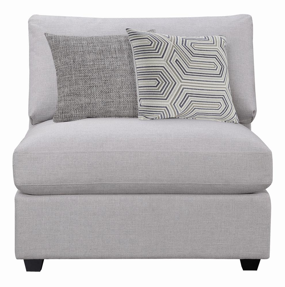 Cambria Gray Upholstered Armless Chair - 551511 - Bien Home Furniture & Electronics