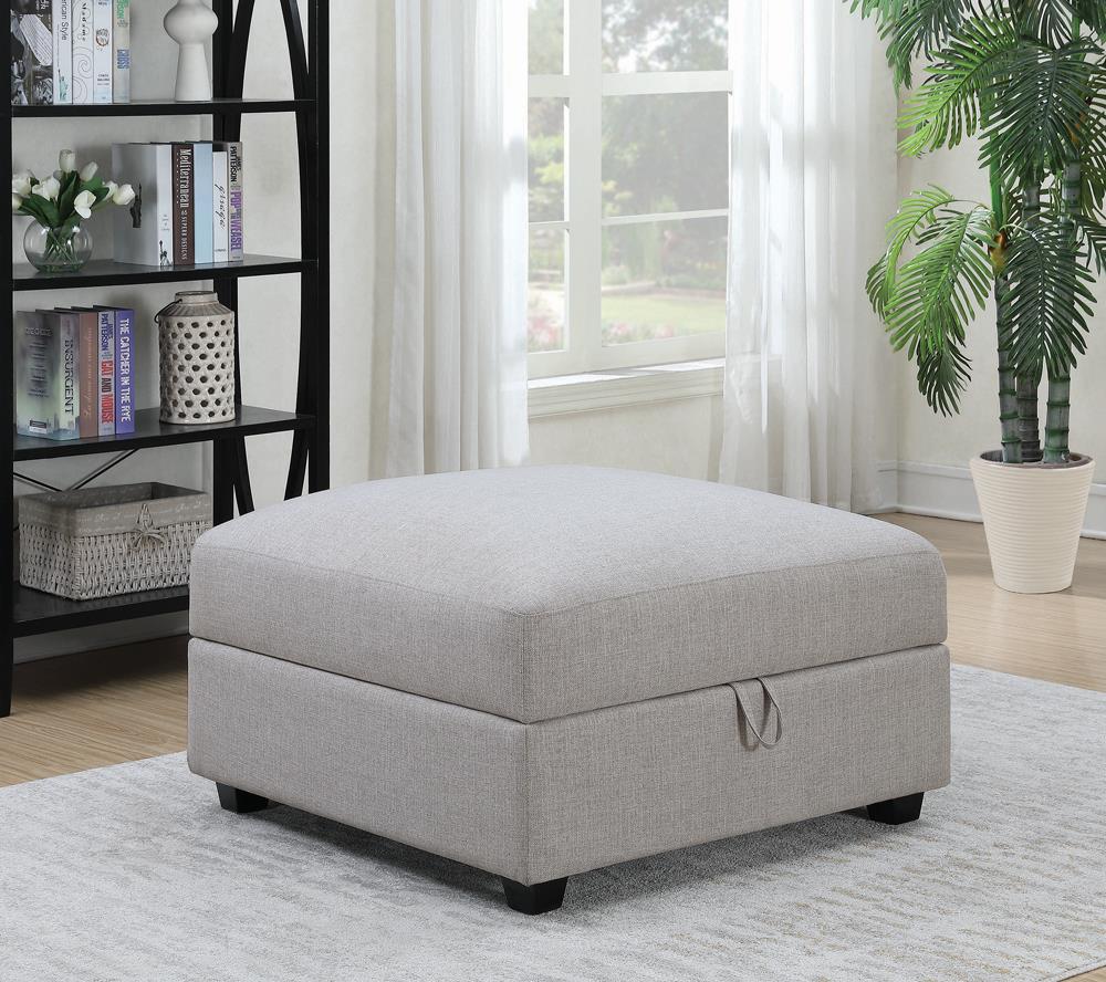 Cambria Square Storage Ottoman Gray - 551513 - Bien Home Furniture &amp; Electronics