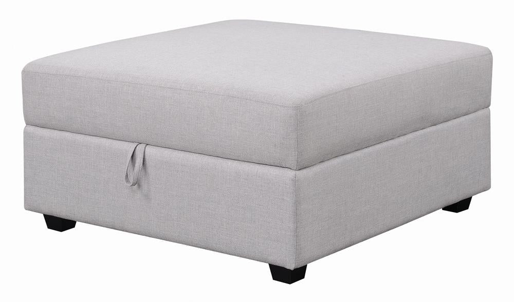 Cambria Square Storage Ottoman Gray - 551513 - Bien Home Furniture & Electronics