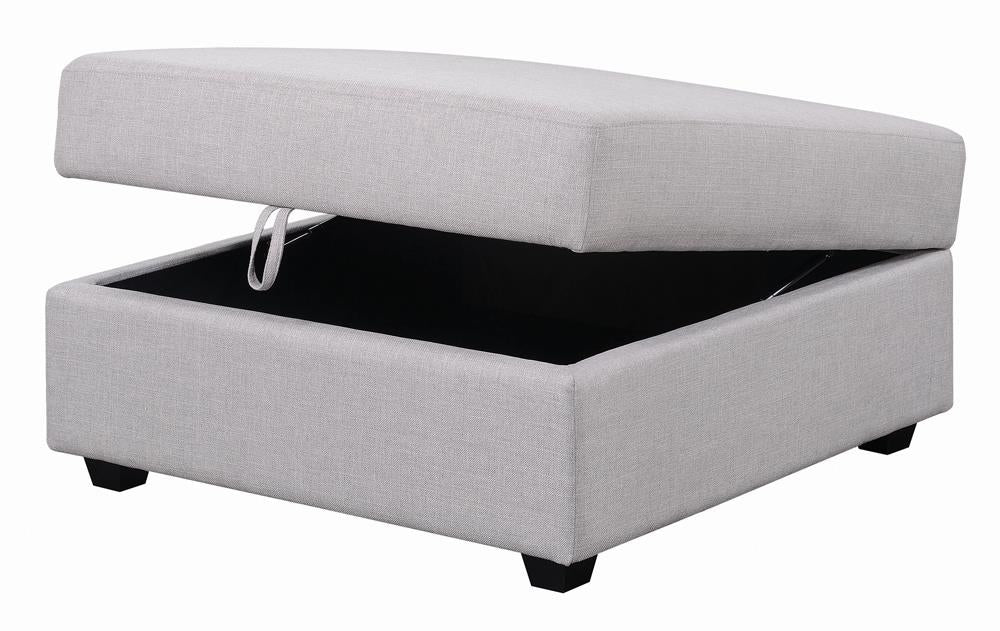 Cambria Square Storage Ottoman Gray - 551513 - Bien Home Furniture & Electronics