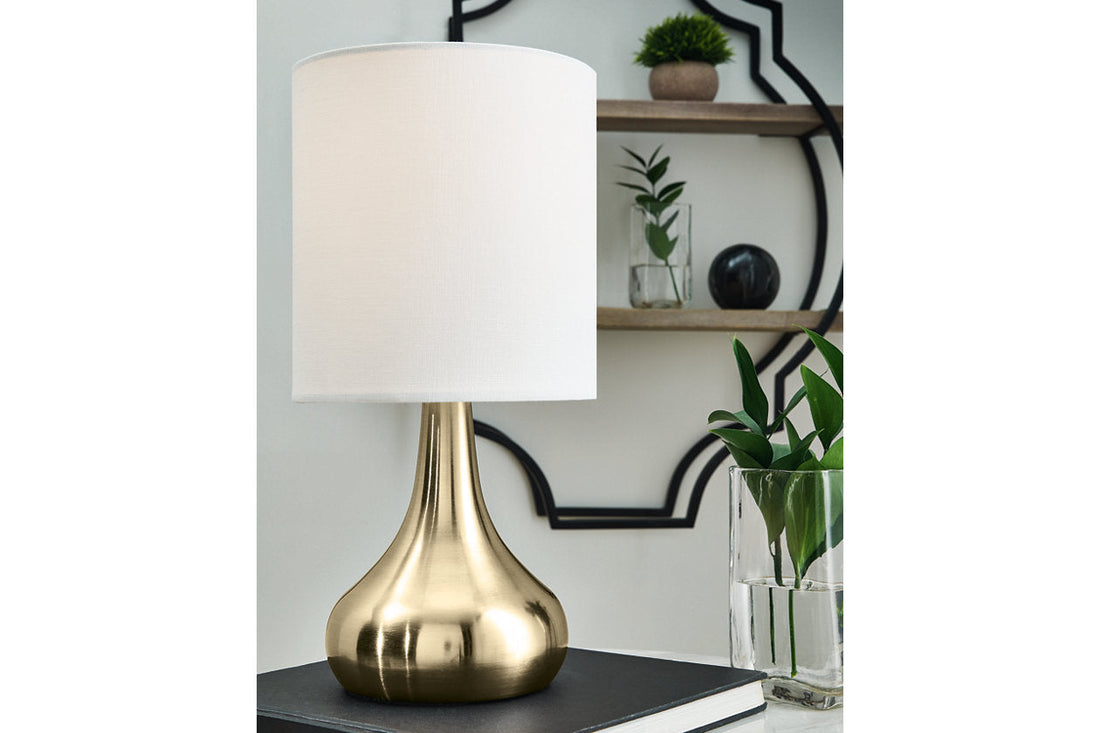 Camdale Brass Finish Table Lamp - L204344 - Bien Home Furniture &amp; Electronics