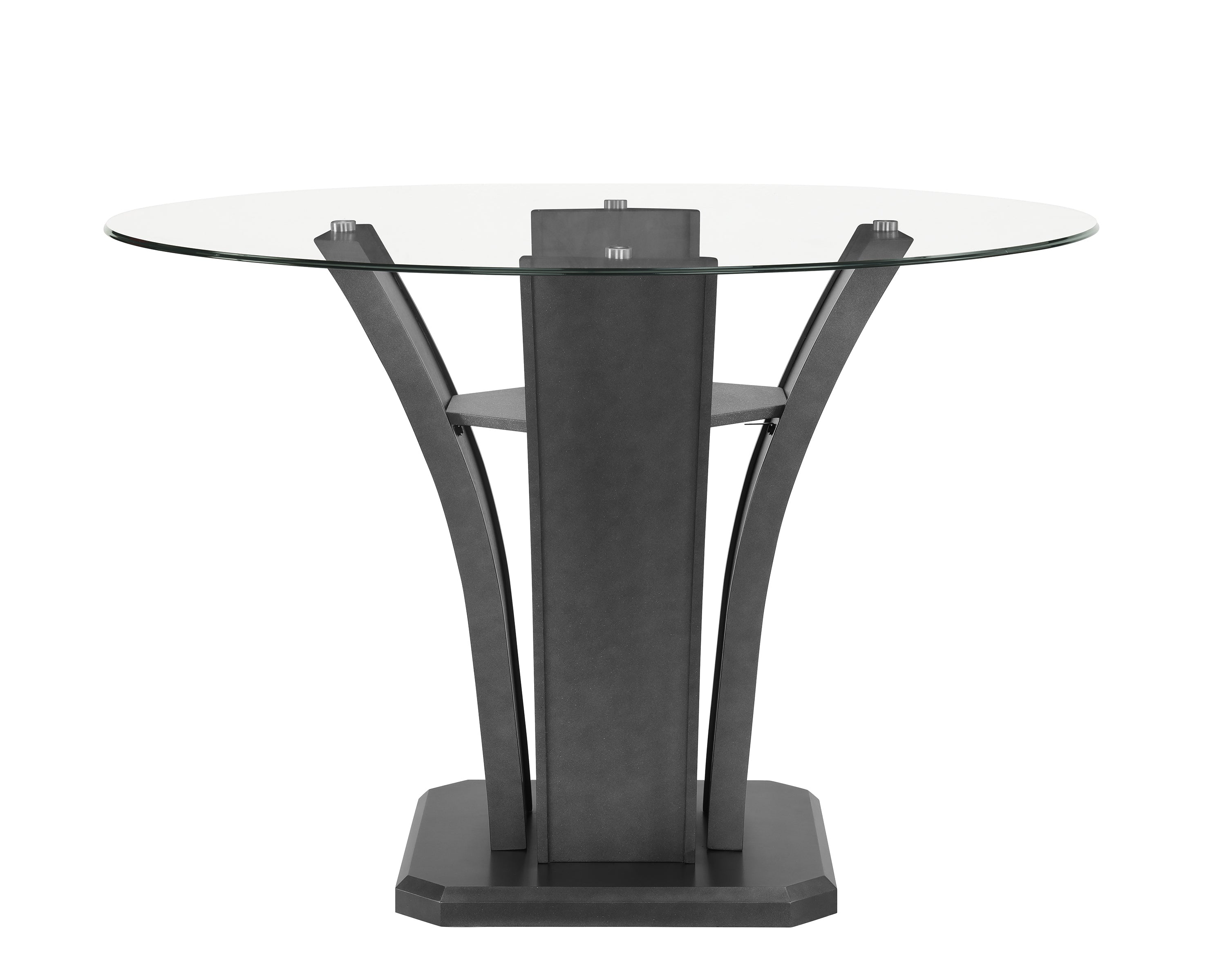 Camelia Dove Gray Round Counter Height Table - SET | 1716DVT-54-BSL | 1716DVT-54RD-GL - Bien Home Furniture & Electronics