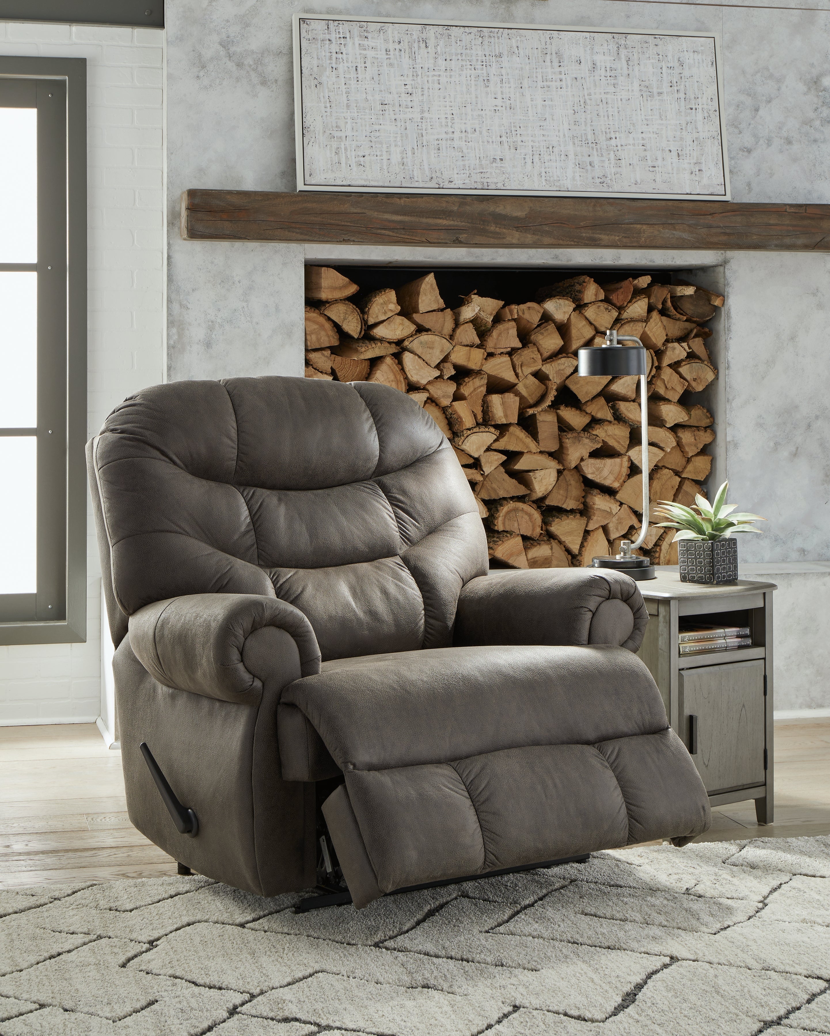 Camera Time Gunmetal Recliner - 6570729 - Bien Home Furniture & Electronics