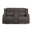 Camryn Chocolate Double Reclining Loveseat with Center Console - 9207CHC-2 - Bien Home Furniture & Electronics