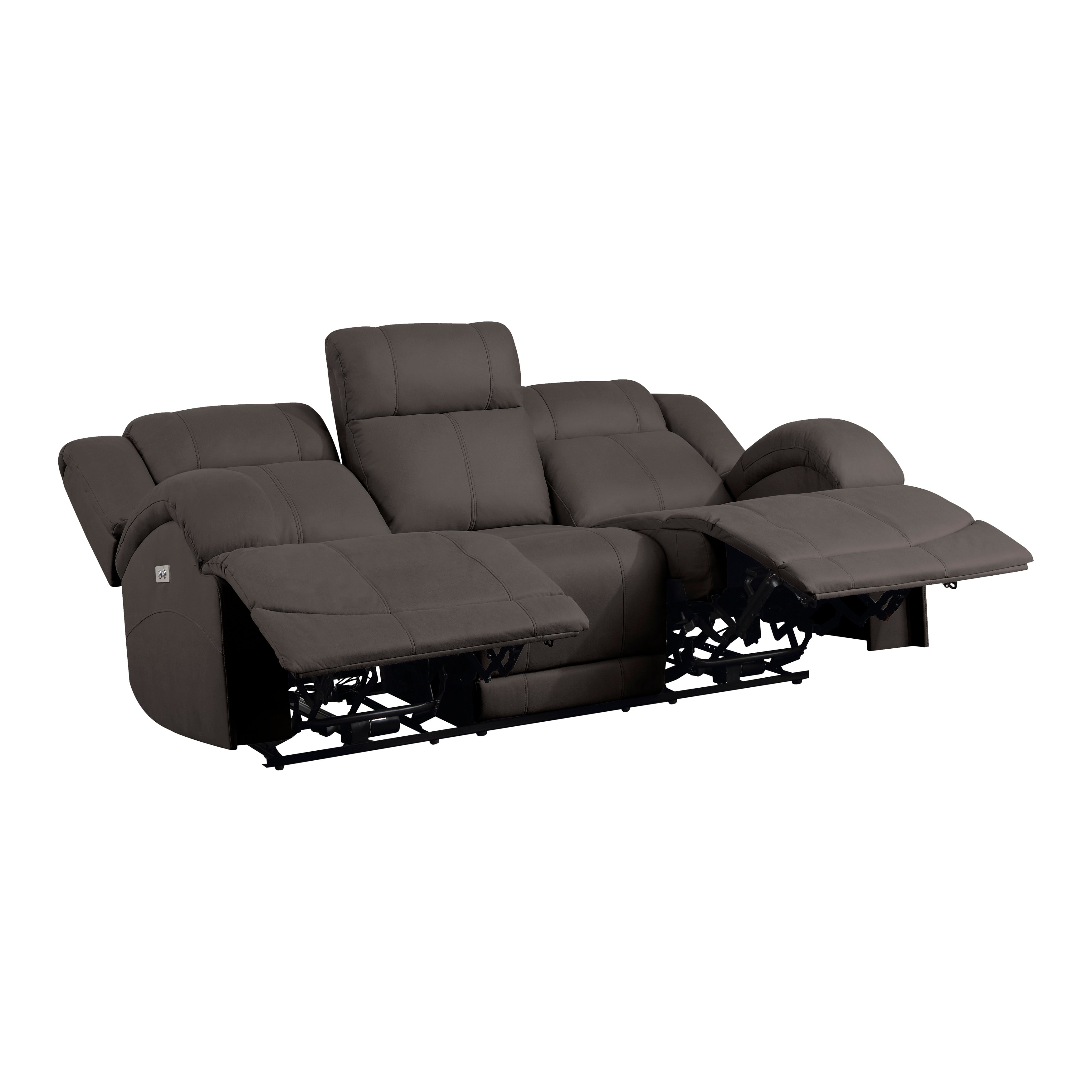Camryn Chocolate Power Double Reclining Sofa - 9207CHC-3PW - Bien Home Furniture &amp; Electronics