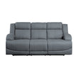 Camryn Graphite Blue Power Double Reclining Sofa - 9207GPB-3PW - Bien Home Furniture & Electronics