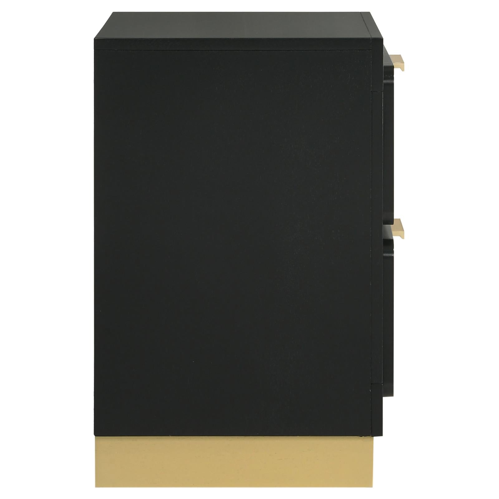 Caraway 2-drawer Nightstand Bedside Table Black - 224782 - Bien Home Furniture & Electronics