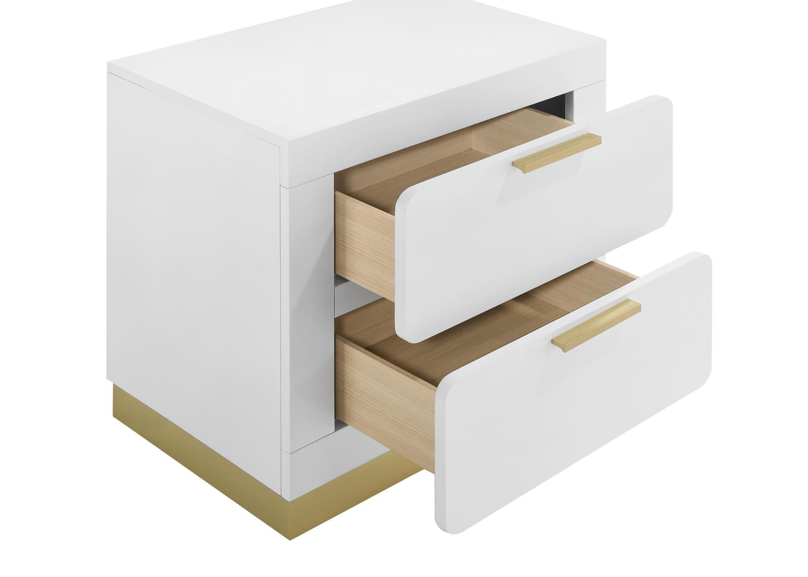 Caraway 2-drawer Nightstand Bedside Table White - 224772 - Bien Home Furniture & Electronics