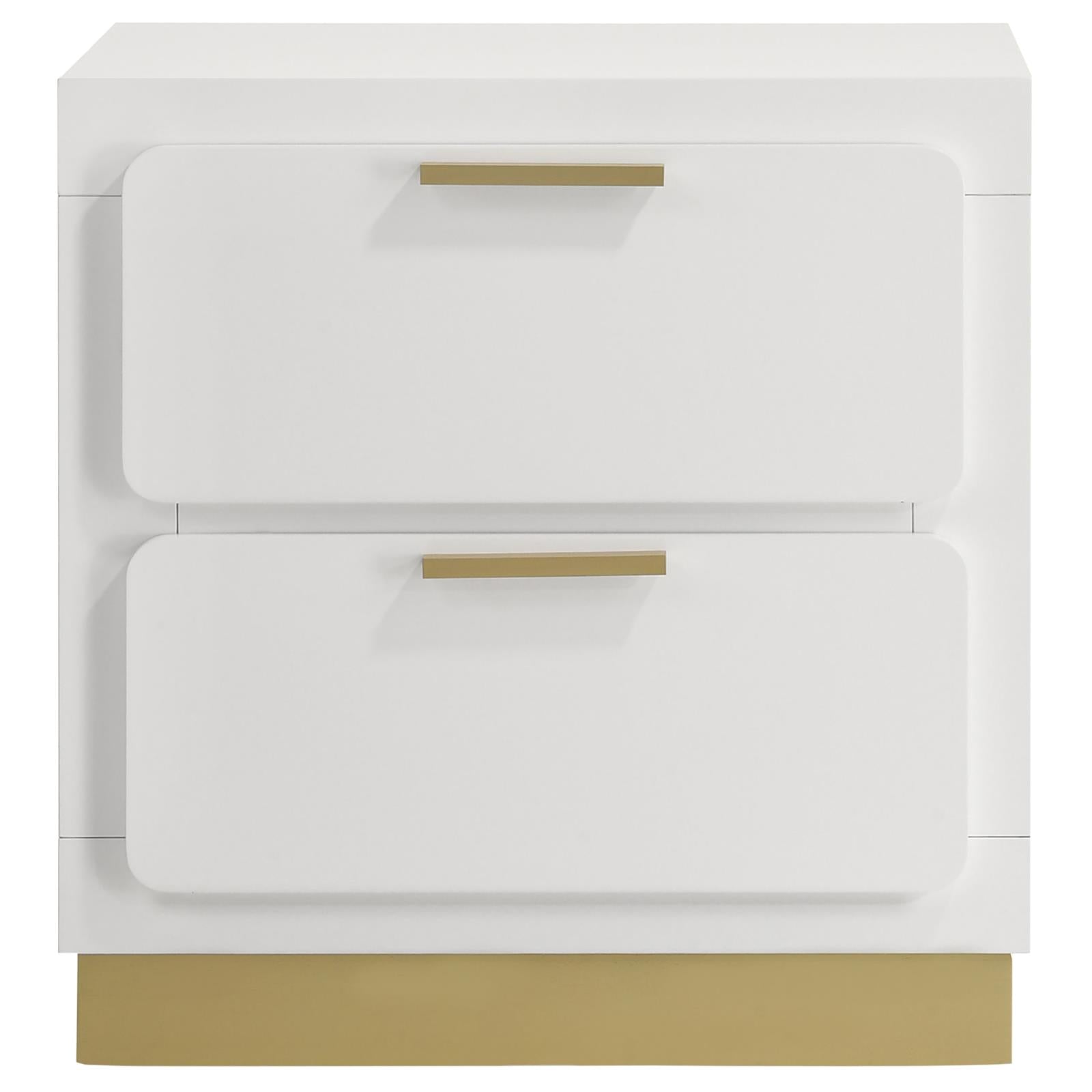 Caraway 2-drawer Nightstand Bedside Table White - 224772 - Bien Home Furniture & Electronics