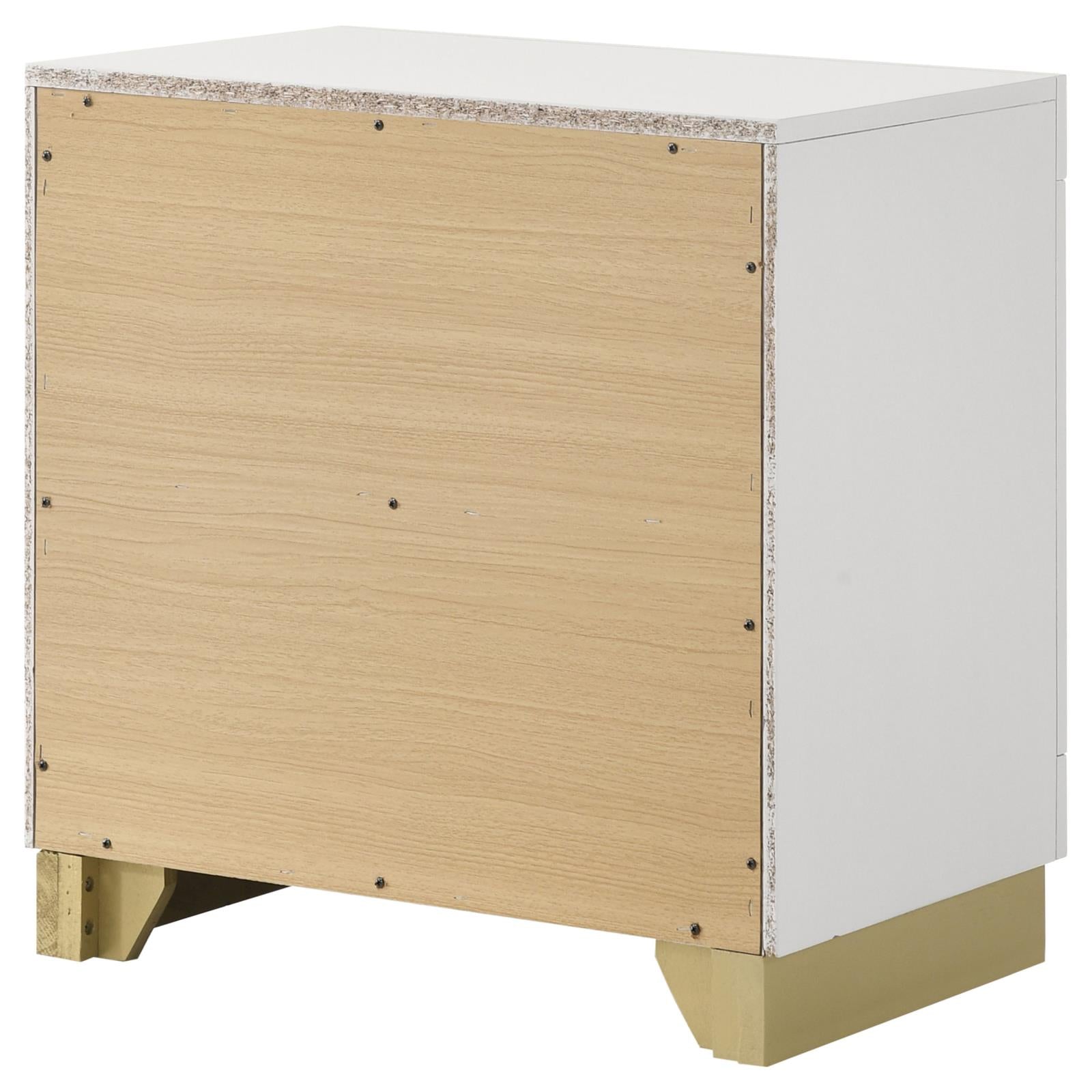 Caraway 2-drawer Nightstand Bedside Table White - 224772 - Bien Home Furniture & Electronics