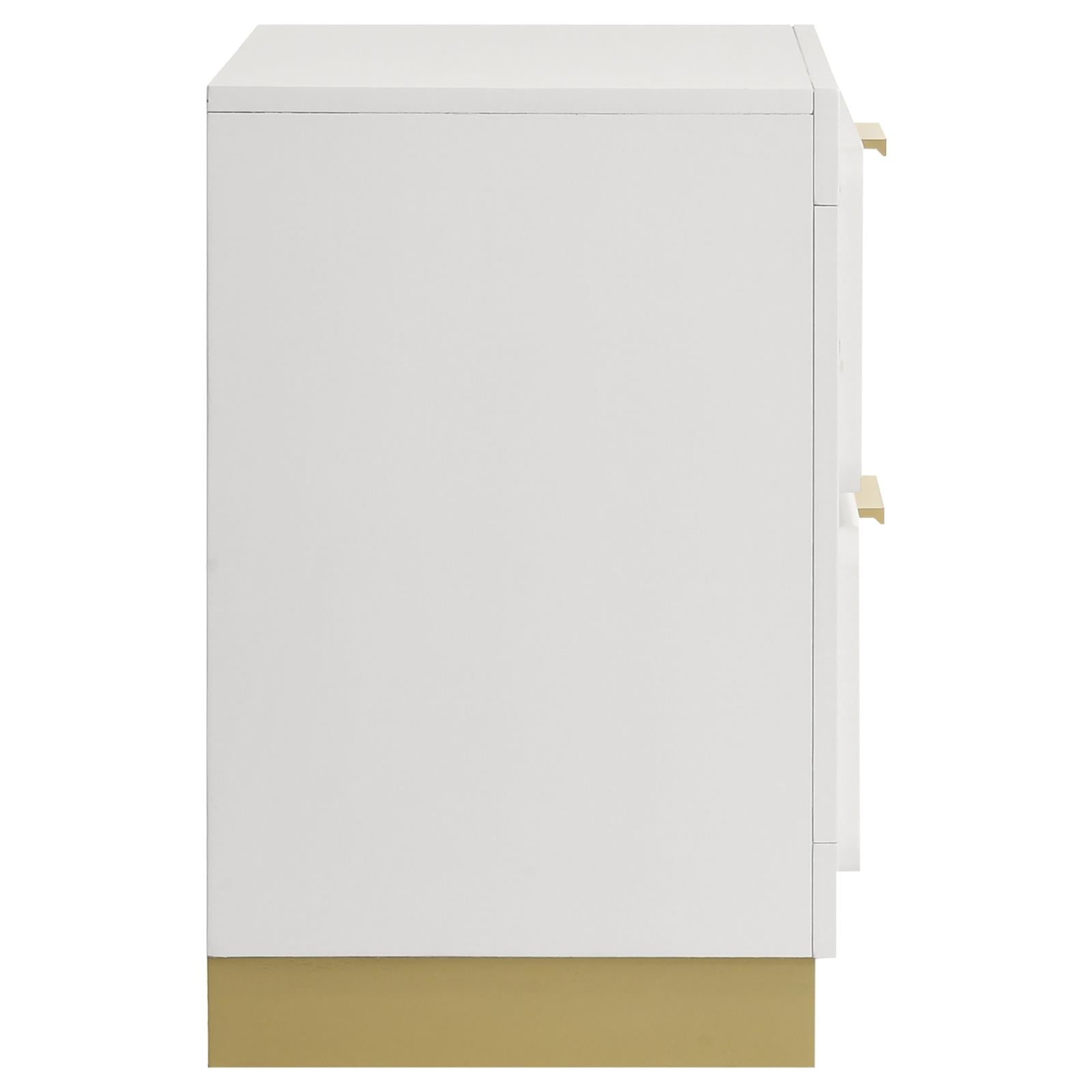 Caraway 2-drawer Nightstand Bedside Table White - 224772 - Bien Home Furniture & Electronics