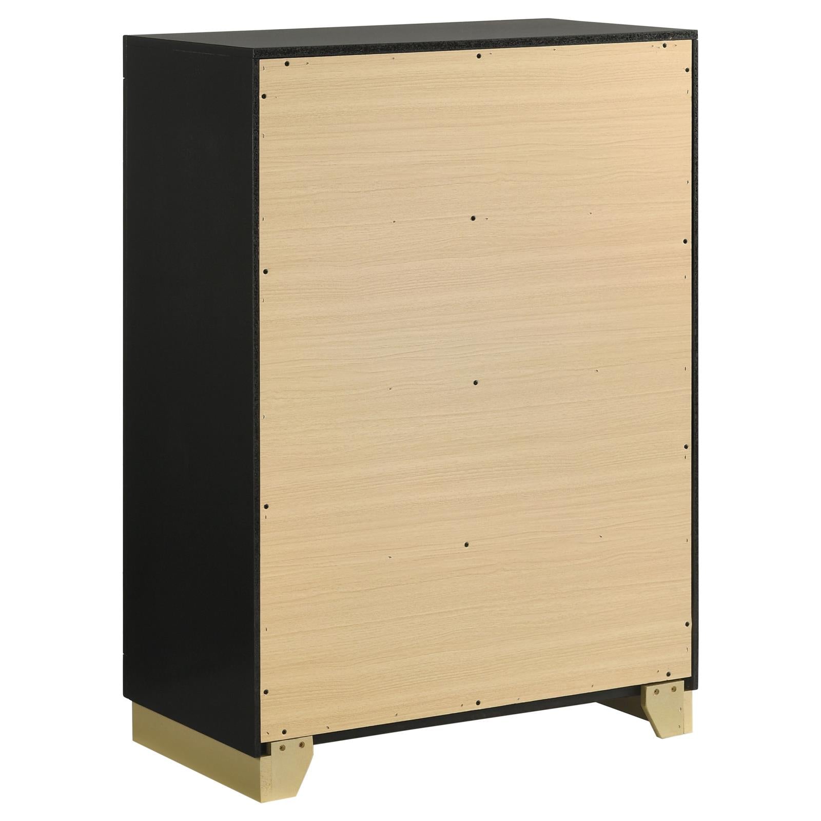 Caraway 4-drawer Bedroom Chest Black - 224785 - Bien Home Furniture & Electronics