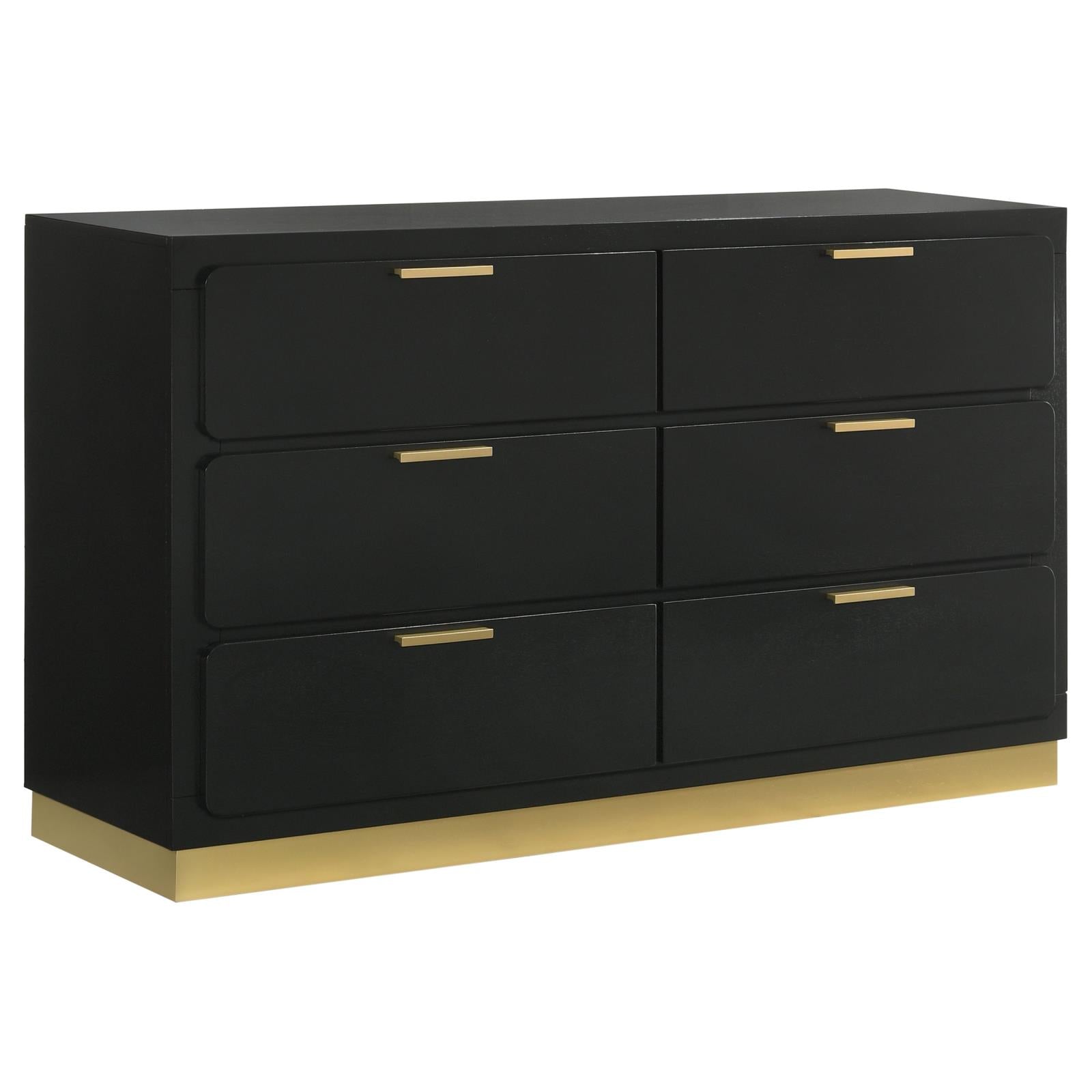 Caraway 6-drawer Bedroom Dresser Black - 224783 - Bien Home Furniture & Electronics