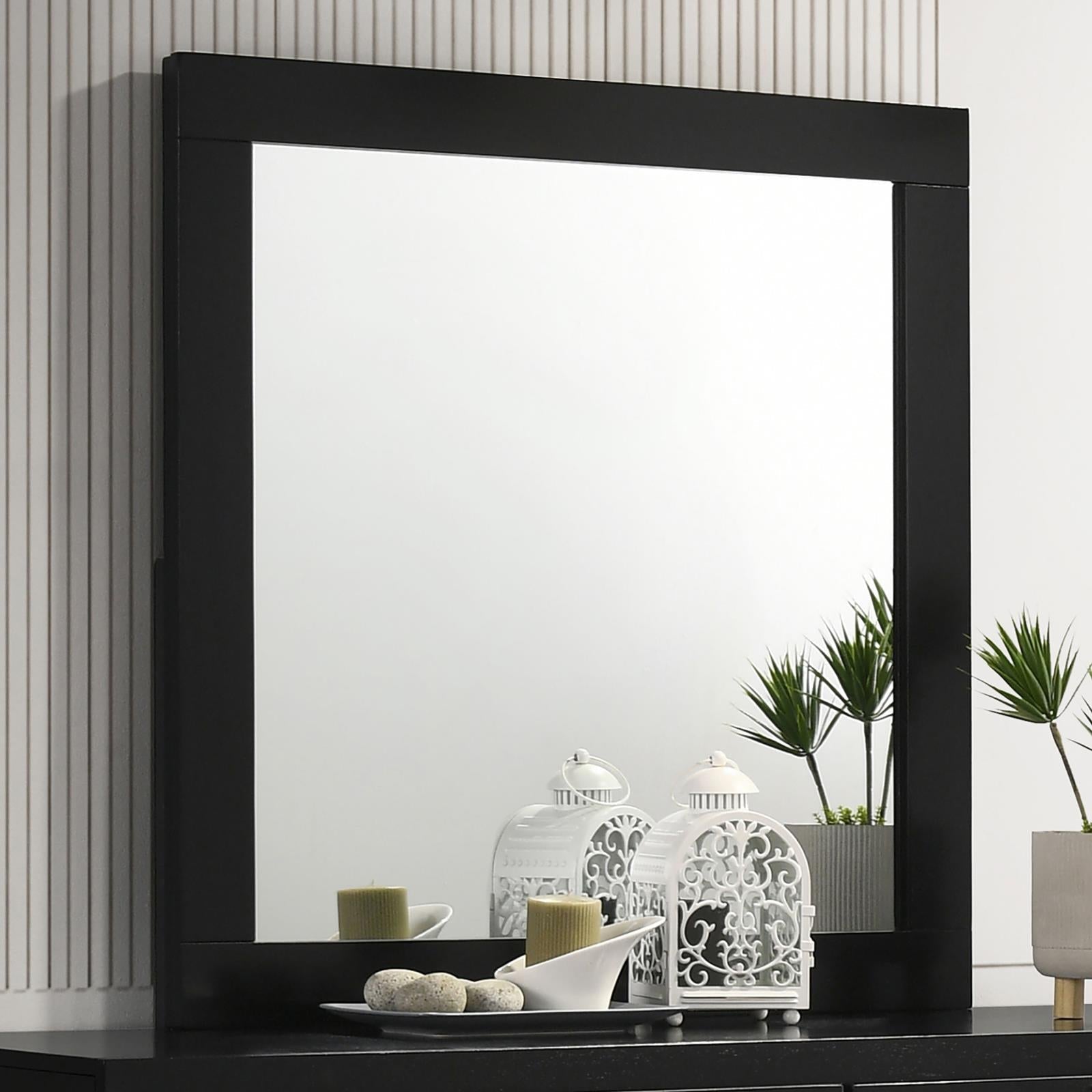 Caraway Dresser Mirror Black - 224784 - Bien Home Furniture & Electronics