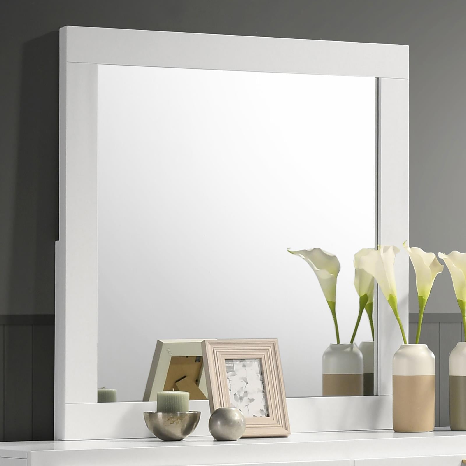 Caraway Dresser Mirror White - 224774 - Bien Home Furniture & Electronics