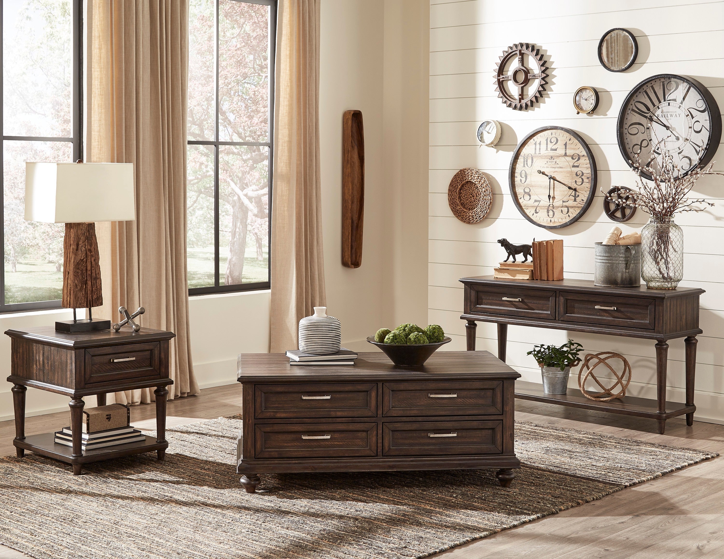 Cardano Driftwood Charcoal End Table - 1689-04 - Bien Home Furniture & Electronics