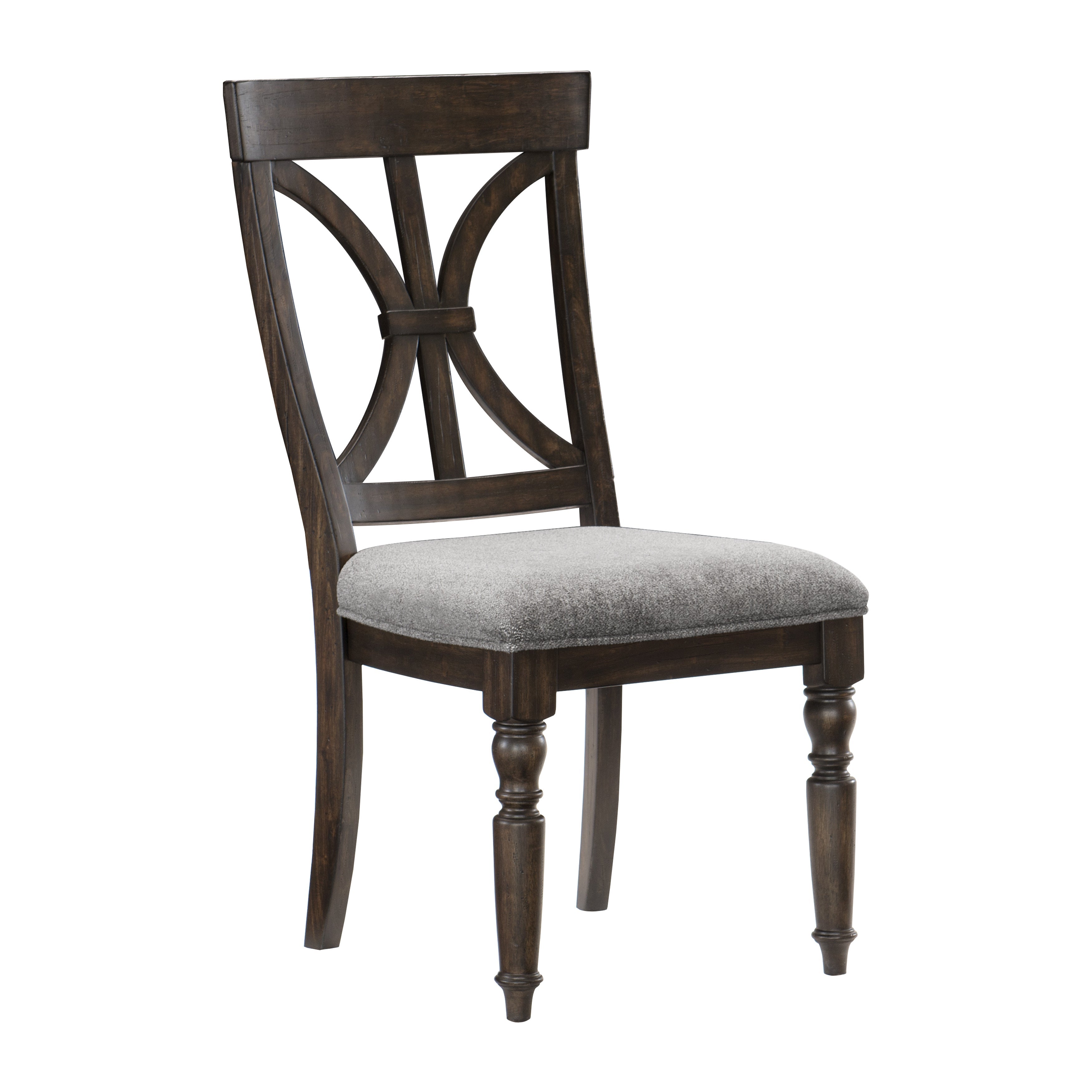 Cardano Driftwood Charcoal Side Chair, Set of 2 - 1689S - Bien Home Furniture & Electronics