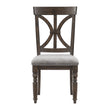 Cardano Driftwood Charcoal Side Chair, Set of 2 - 1689S - Bien Home Furniture & Electronics