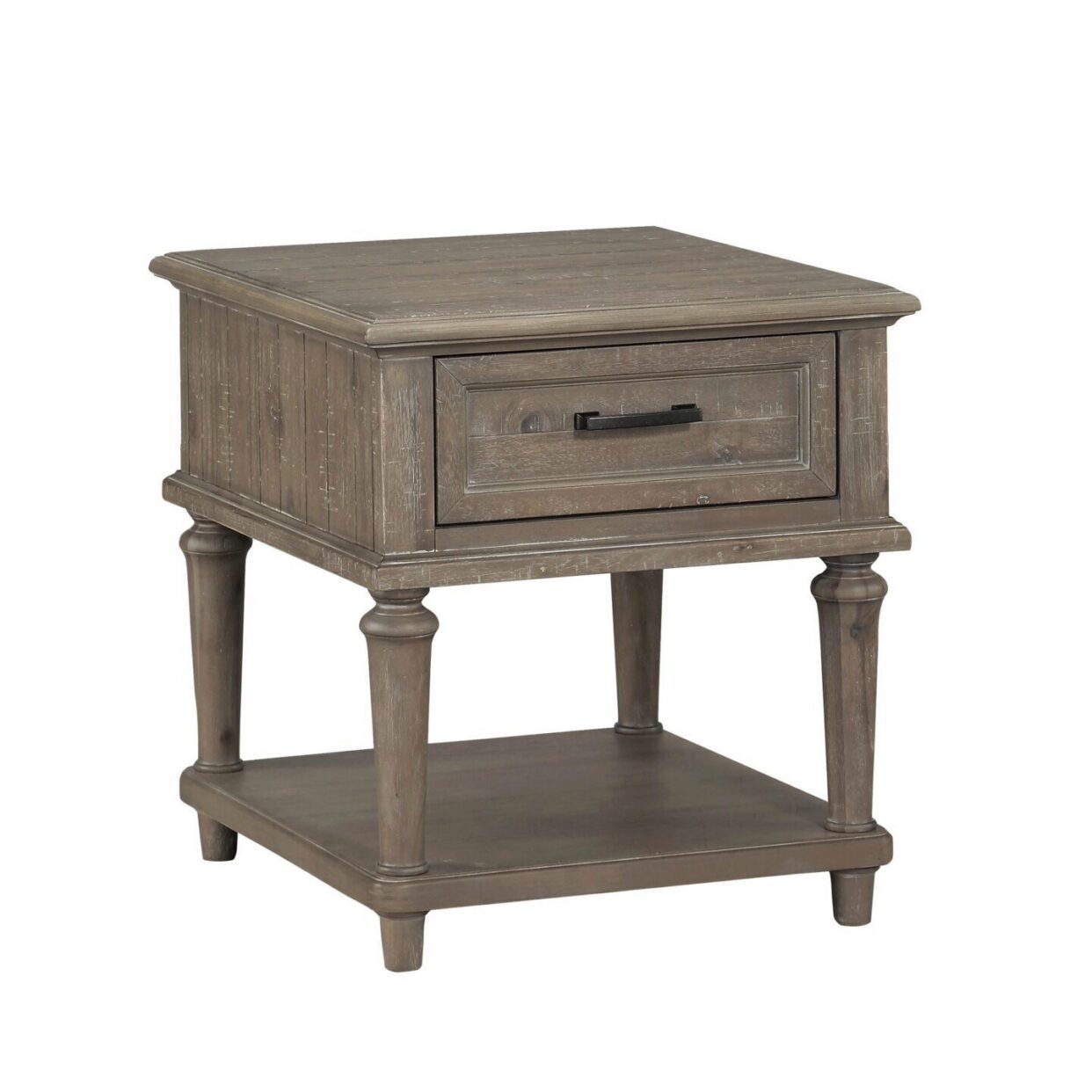 Cardano Driftwood Light Brown Wood End Table - 1689BR-04 - Bien Home Furniture &amp; Electronics