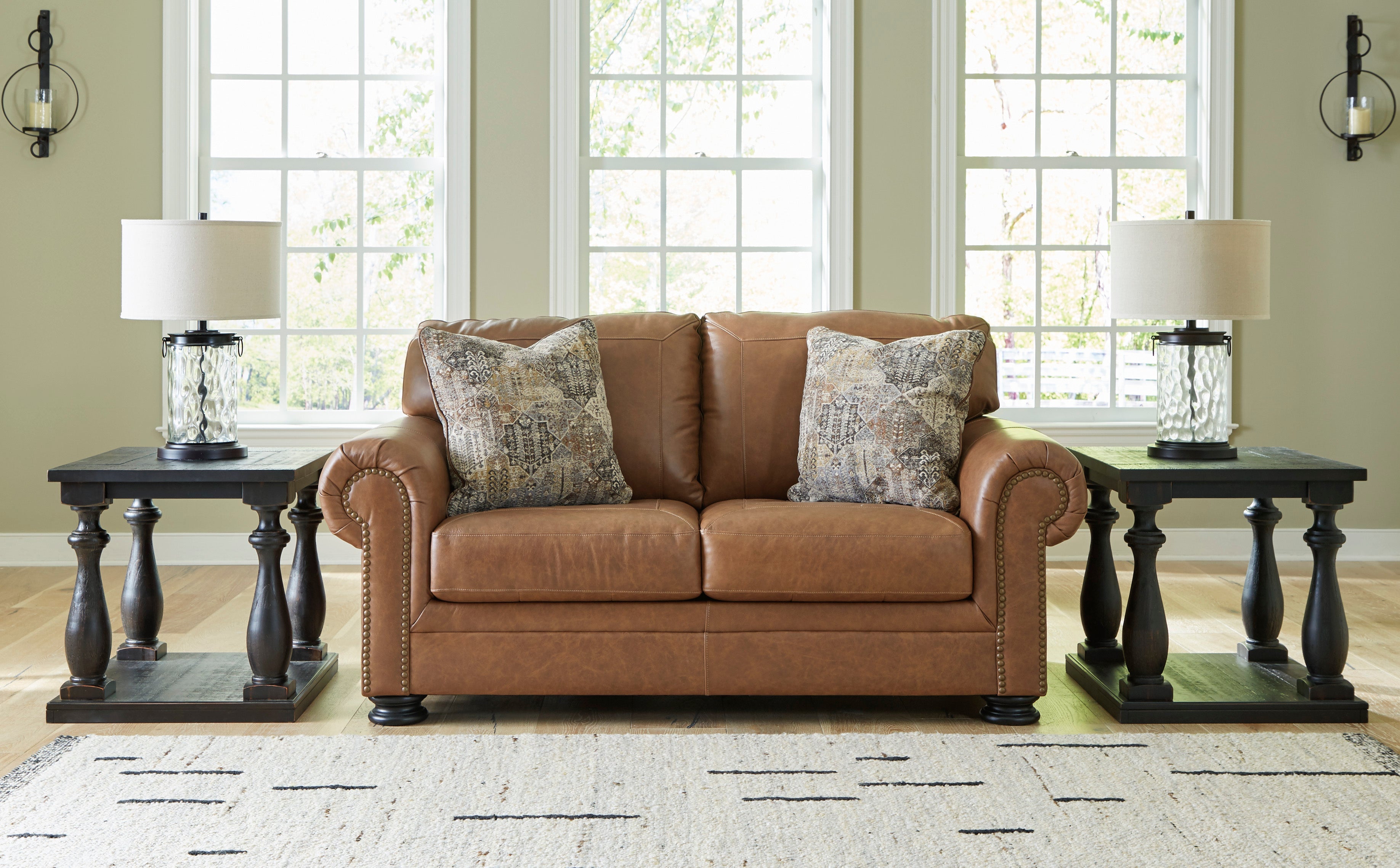 Carianna Caramel Leather Living Room Set - SET | 5760438 | 5760435 - Bien Home Furniture & Electronics