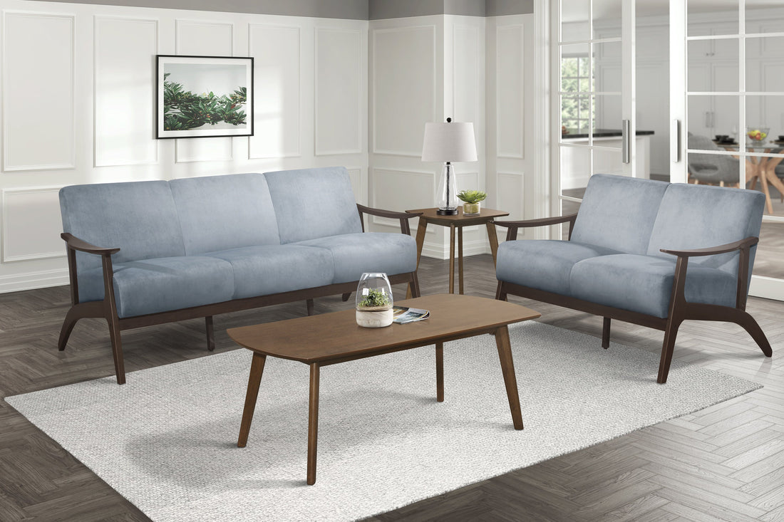Carlson Blue Gray Loveseat - 1032BGY-2 - Bien Home Furniture &amp; Electronics