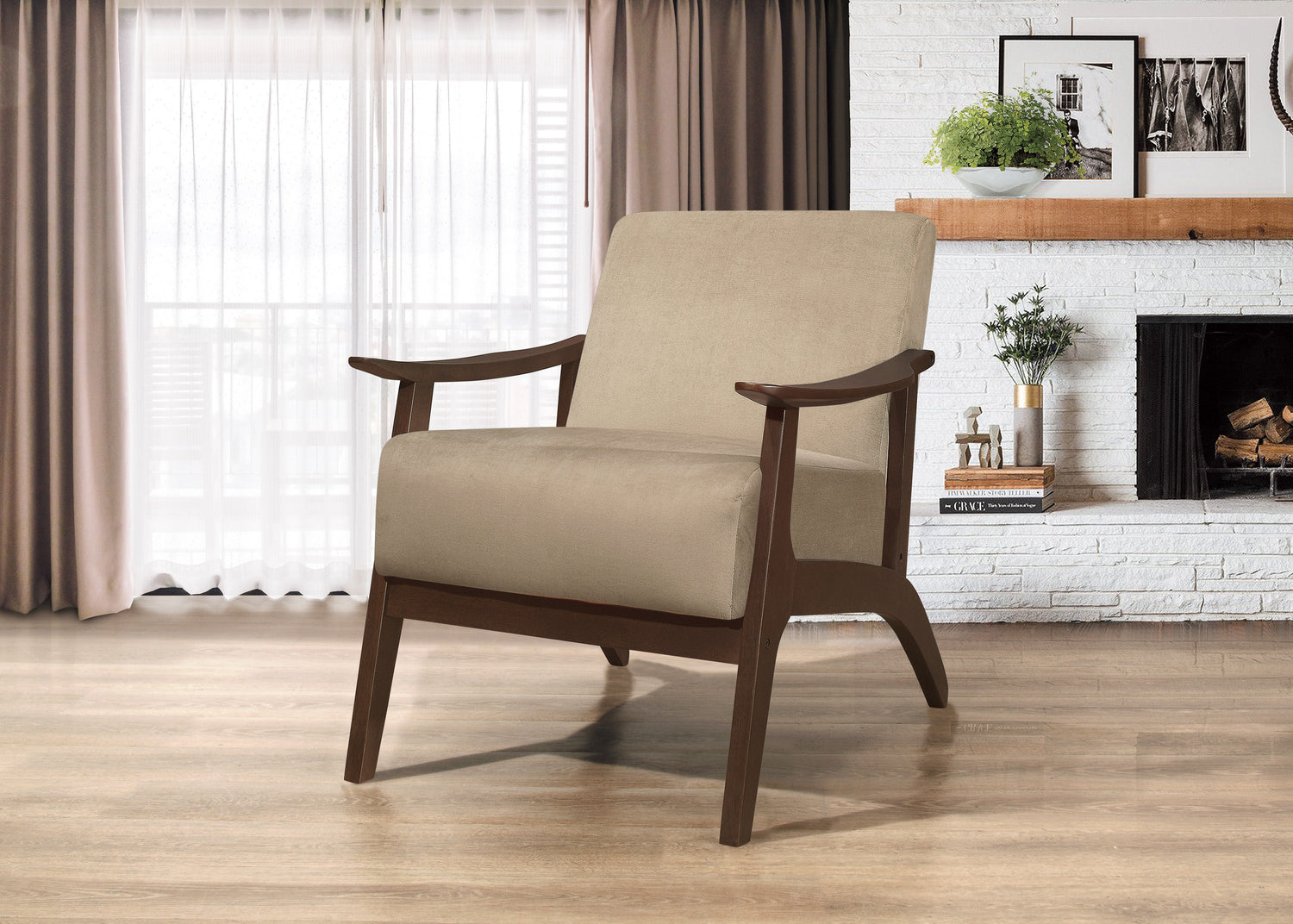 Carlson Brown Accent Chair - 1032BR-1 - Bien Home Furniture &amp; Electronics