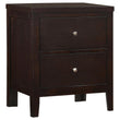 Carlton 2-Drawer Rectangular Nightstand Cappuccino - 202092 - Bien Home Furniture & Electronics