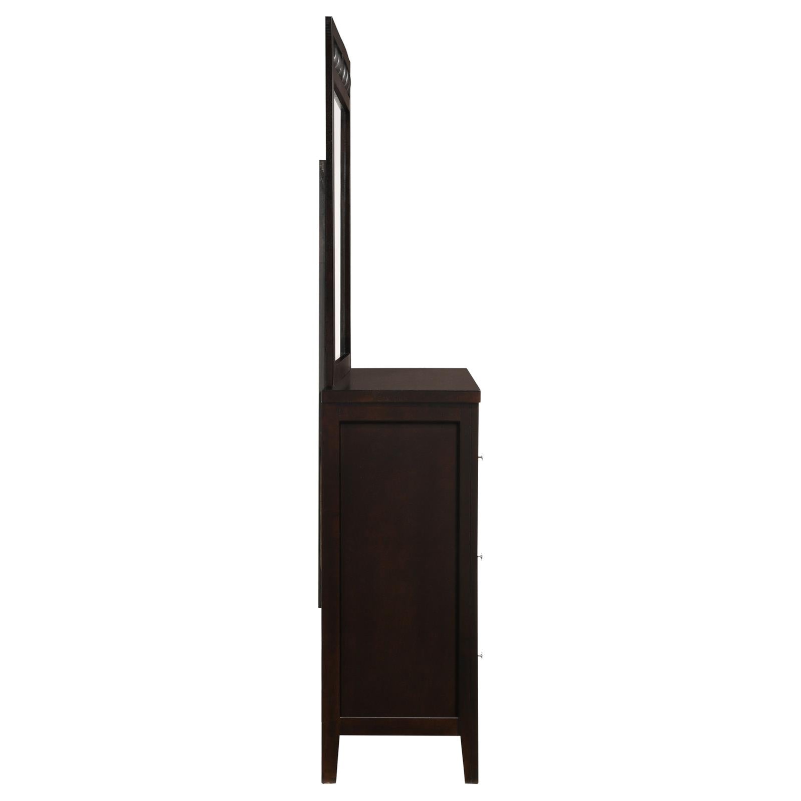 Carlton 6-drawer Rectangular Dresser with Mirror Cappuccino - 202093M - Bien Home Furniture & Electronics
