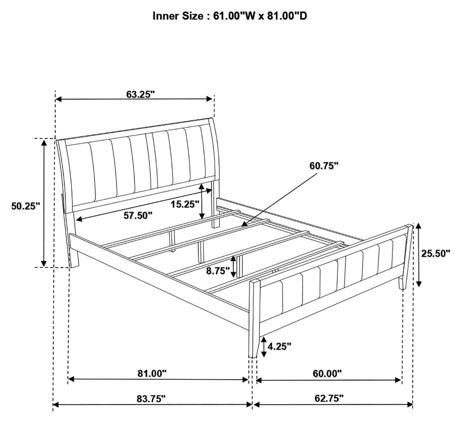 Carlton Bedroom Set with Upholstered Headboard Cappuccino - 202091Q-S5 - Bien Home Furniture & Electronics