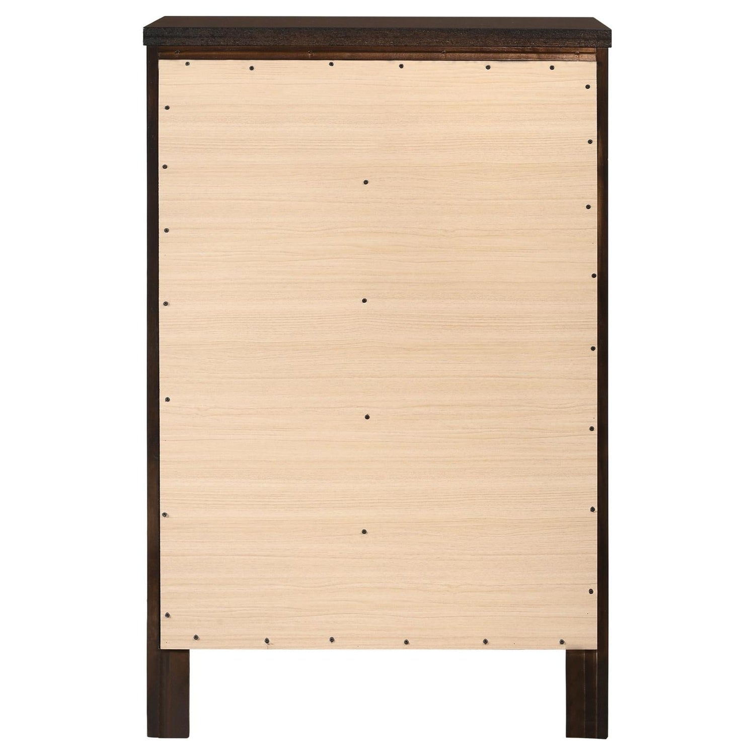 Carlton Cappuccino 5-Drawer Rectangular Chest - 202095 - Bien Home Furniture & Electronics