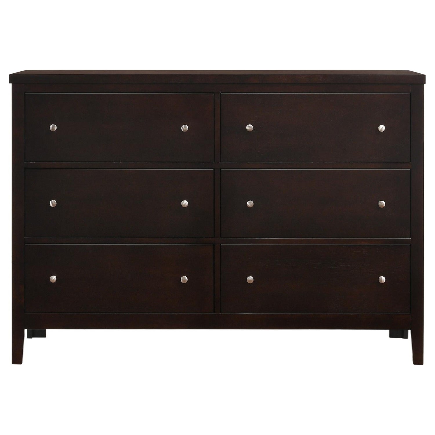 Carlton Cappuccino 6-Drawer Rectangular Dresser - 202093 - Bien Home Furniture & Electronics