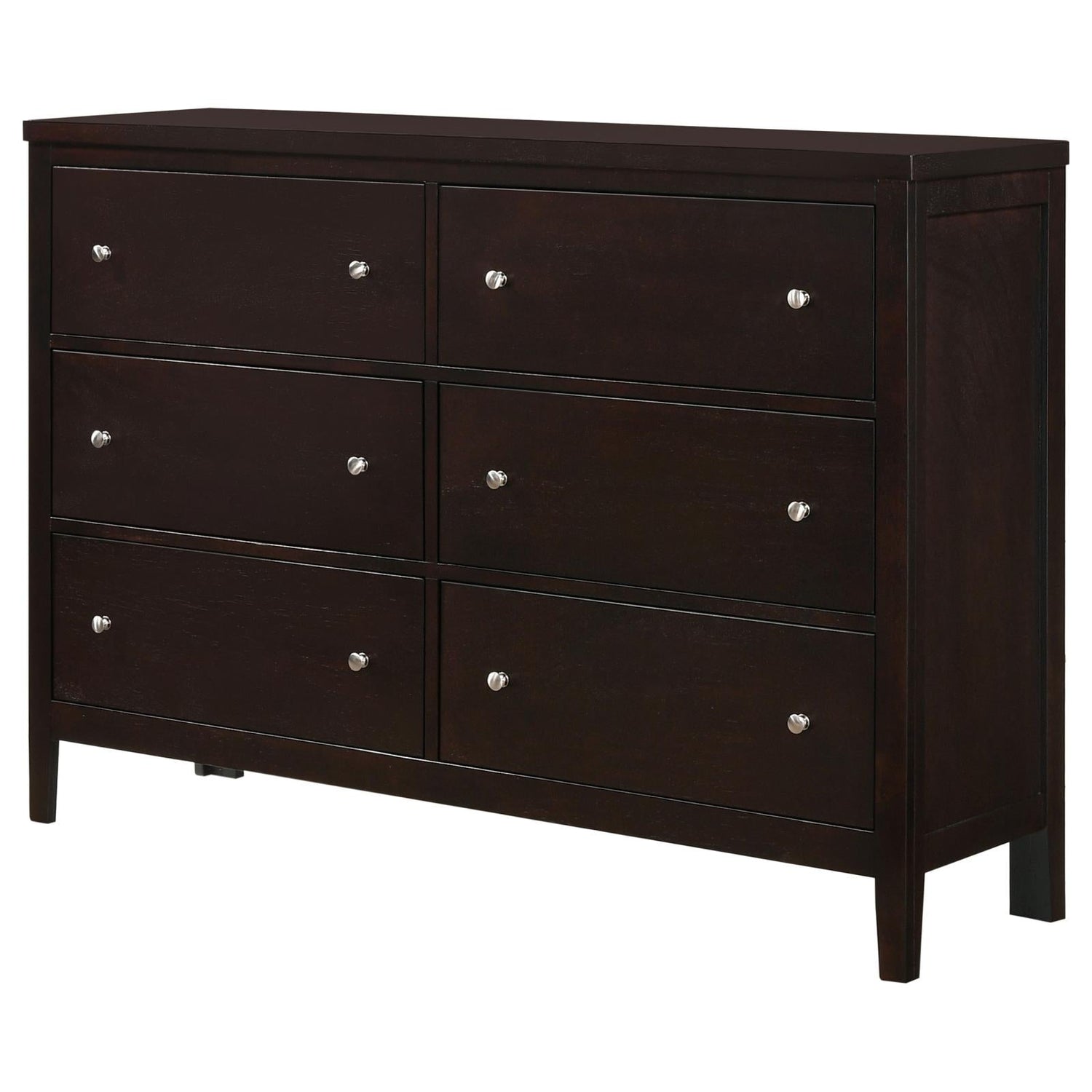 Carlton Cappuccino 6-Drawer Rectangular Dresser - 202093 - Bien Home Furniture & Electronics
