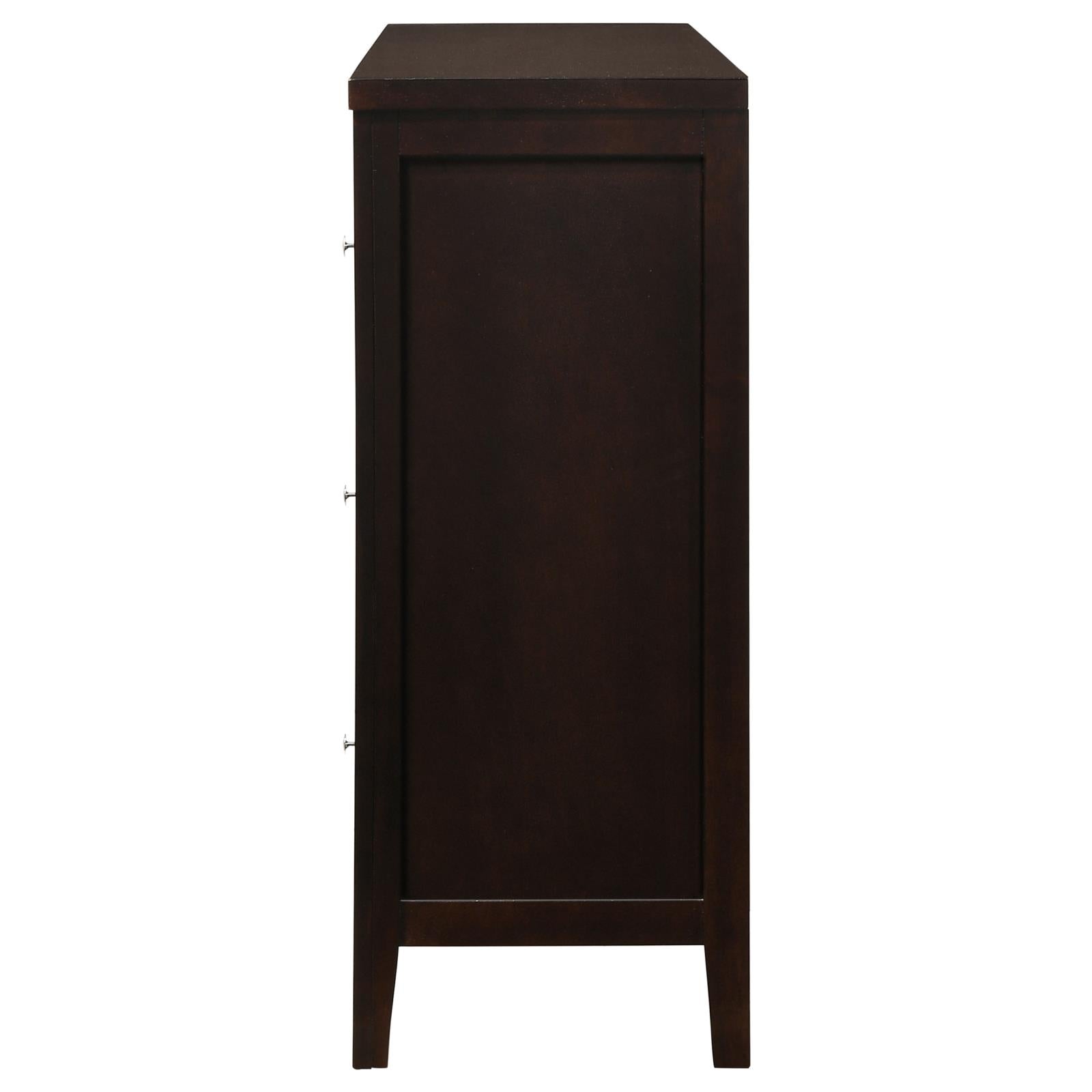 Carlton Cappuccino 6-Drawer Rectangular Dresser - 202093 - Bien Home Furniture & Electronics