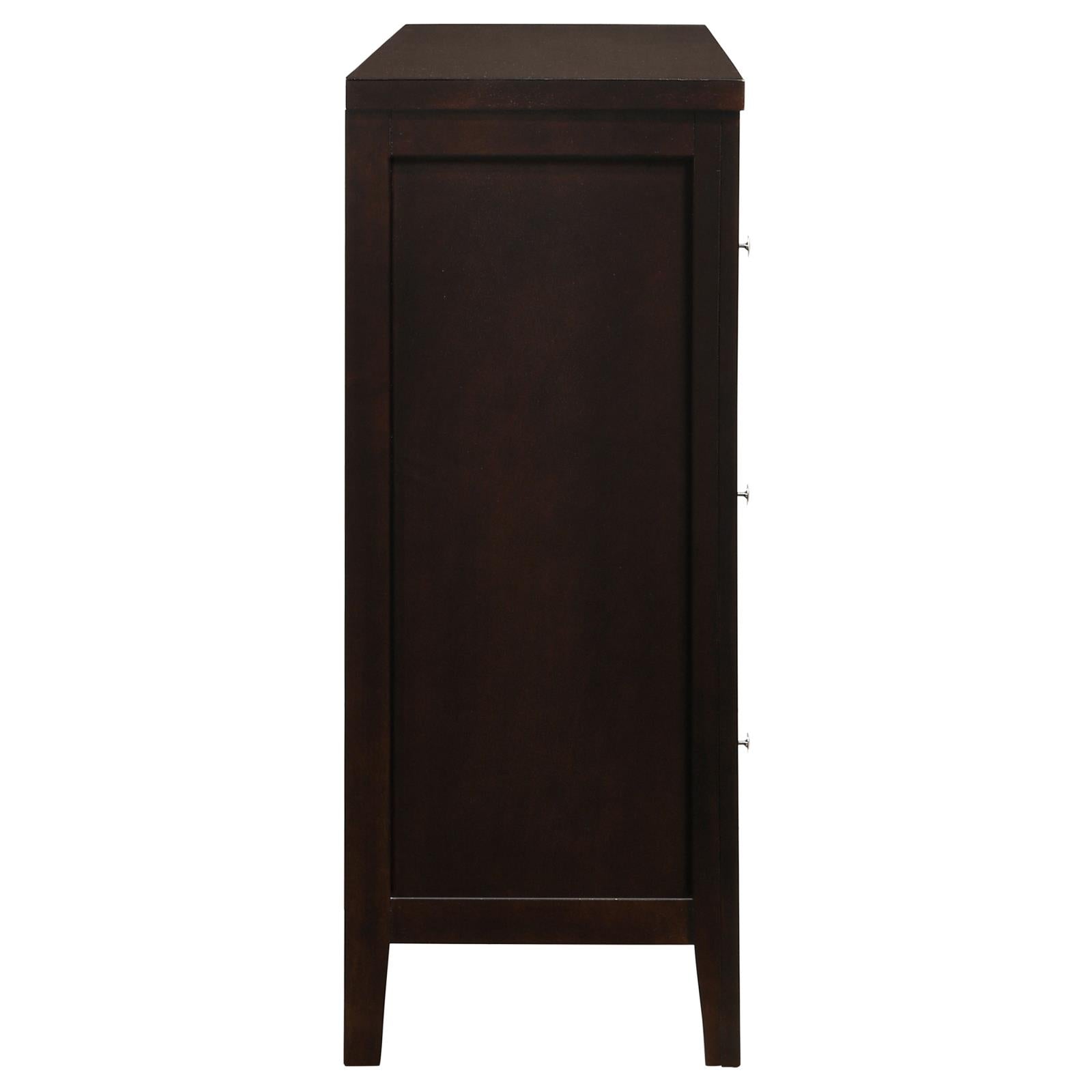 Carlton Cappuccino 6-Drawer Rectangular Dresser - 202093 - Bien Home Furniture & Electronics