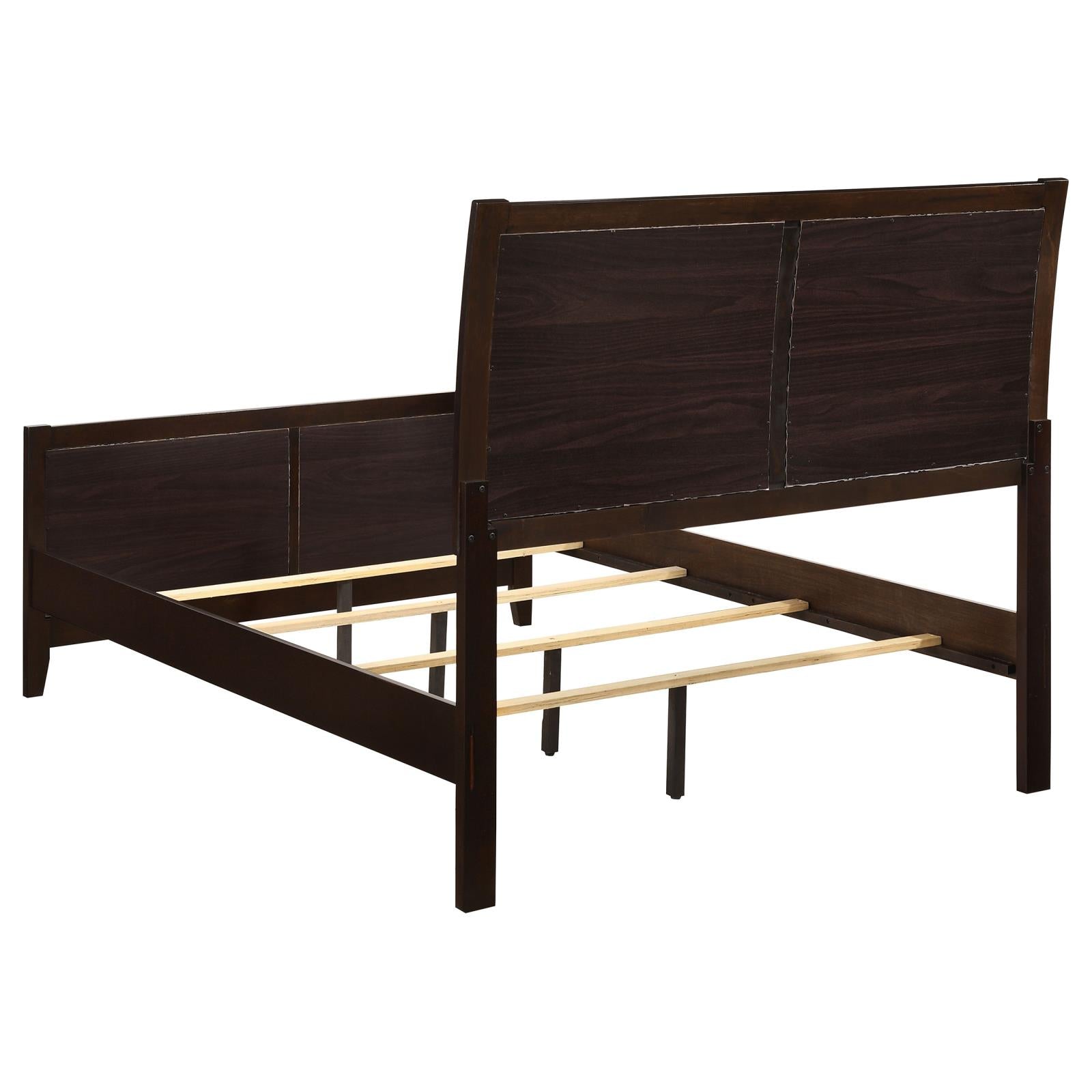Carlton Full Upholstered Panel Bed Cappuccino/Black - 202091F - Bien Home Furniture & Electronics