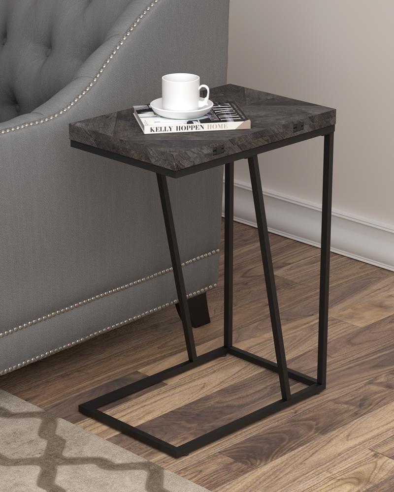 Carly Gray Expandable Chevron Rectangular Accent Table - 931156 - Bien Home Furniture &amp; Electronics