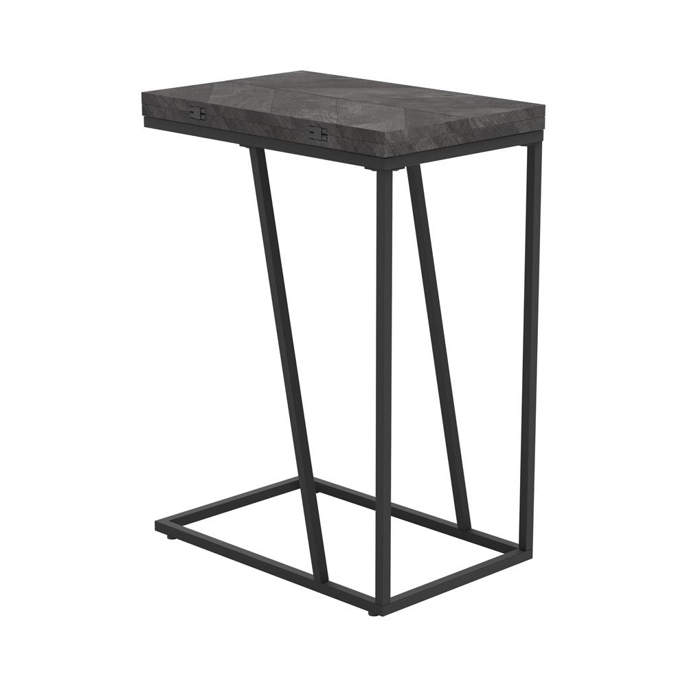 Carly Gray Expandable Chevron Rectangular Accent Table - 931156 - Bien Home Furniture & Electronics