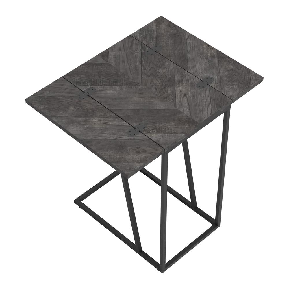 Carly Gray Expandable Chevron Rectangular Accent Table - 931156 - Bien Home Furniture & Electronics