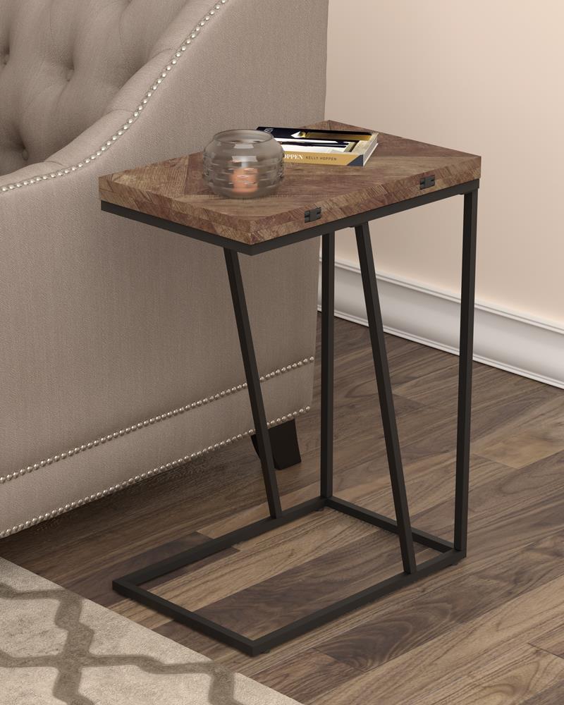 Carly Tobacco Expandable Chevron Rectangular Accent Table - 931157 - Bien Home Furniture &amp; Electronics