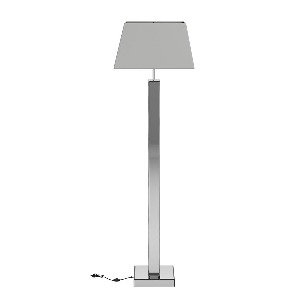 Carmen Geometric Base Floor Lamp Silver - 920140 - Bien Home Furniture & Electronics