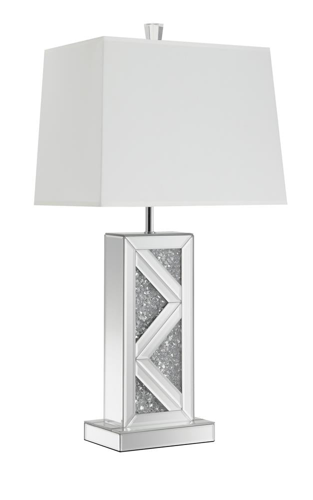 Carmen Geometric Base Table Lamp Silver - 920141 - Bien Home Furniture &amp; Electronics