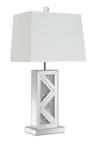 Carmen Geometric Base Table Lamp Silver - 920141 - Bien Home Furniture & Electronics