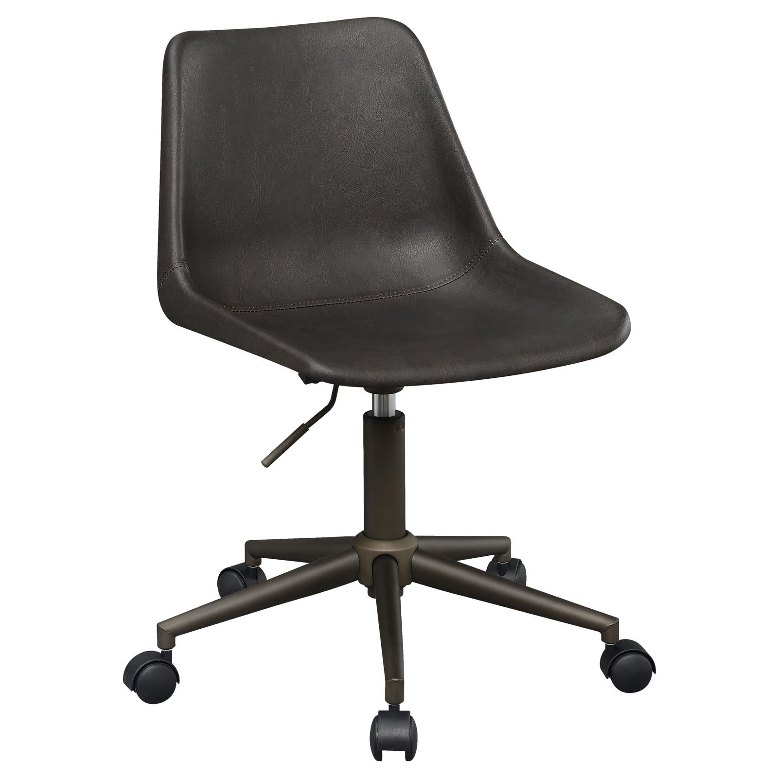 Carnell Brown/Rustic Taupe Adjustable Height Office Chair with Casters - 803378 - Bien Home Furniture & Electronics