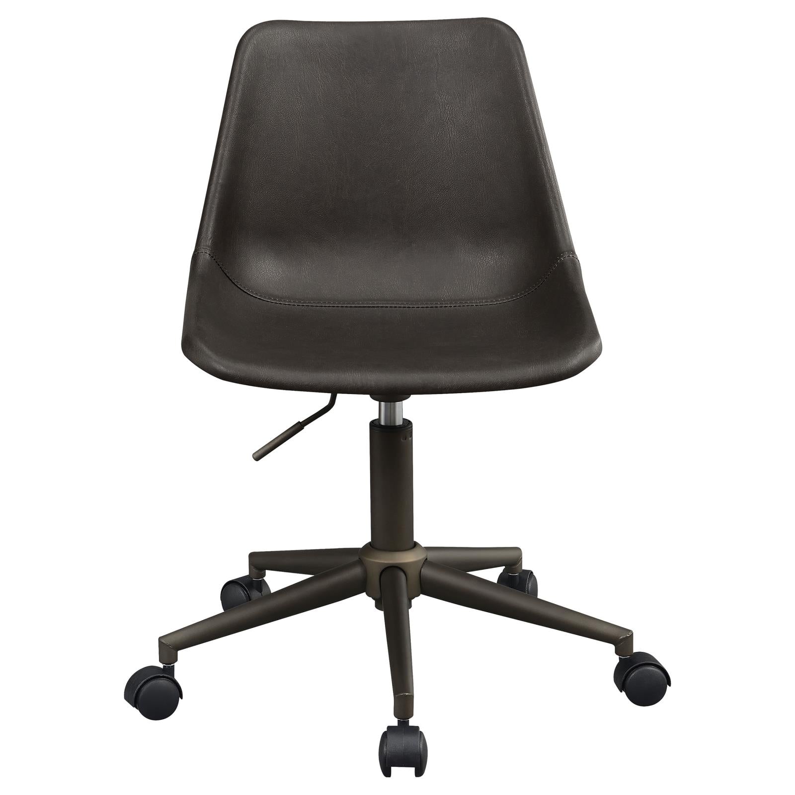 Carnell Brown/Rustic Taupe Adjustable Height Office Chair with Casters - 803378 - Bien Home Furniture & Electronics
